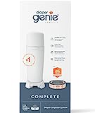Product Image of the Diaper Genie Complete Diaper Pail (White) with Antimicrobial Odor Control |...