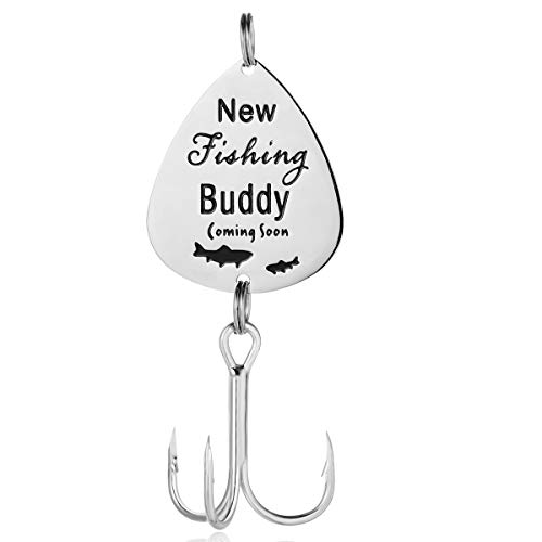 Product Image of the eloi New Dad Gift Fishing Buddy Coming Soon Lure Pregnancy Announcement Gift for...