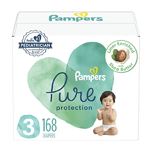 Product Image of the Pampers Pure Protection Diapers - Size 3, 168 Count, Hypoallergenic Premium...