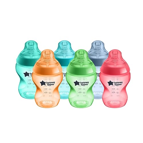Product Image of the Tommee Tippee Closer to Nature Baby Bottles, Fiesta Collection Slow Flow...