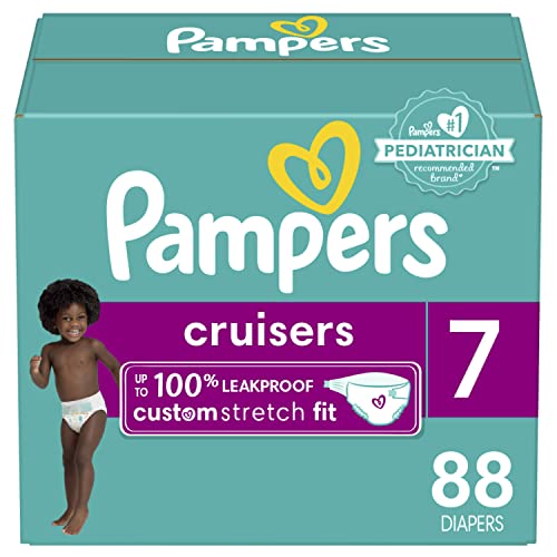 Product Image of the Pampers Cruisers Diapers - Size 7, 88 Count, Disposable Active Baby Diapers with...