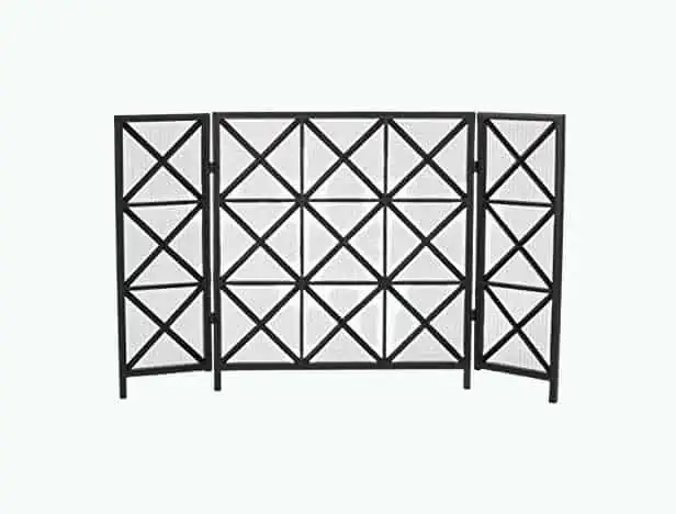 Product Image of the Margaret 3-Panelled Iron Fireplace Screen