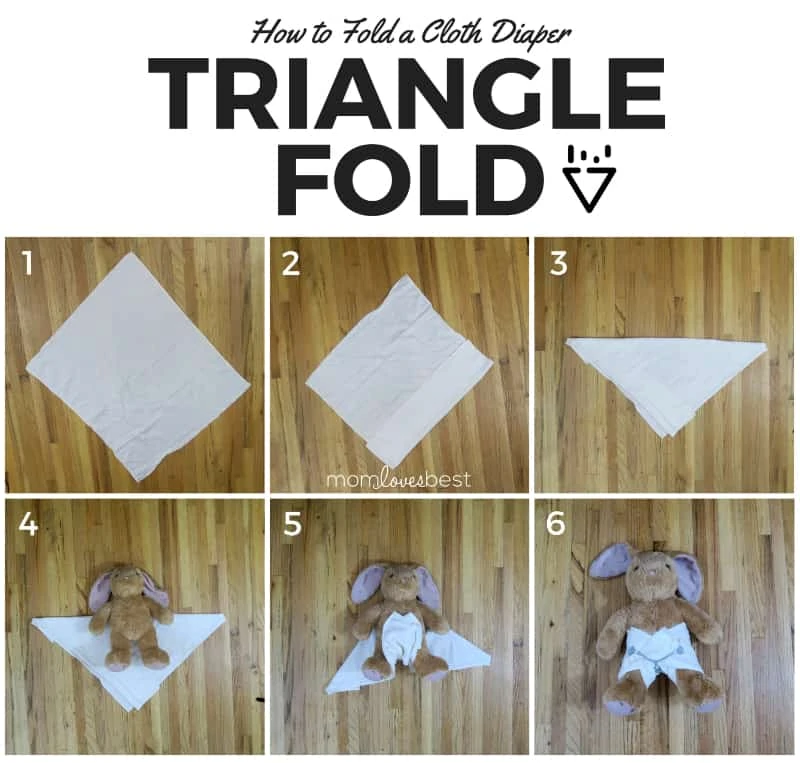Triangle Fold - How to Fold Cloth Diapers
